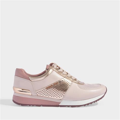 michael kors allie trainer sneakers pink|michael kors allie sneakers.